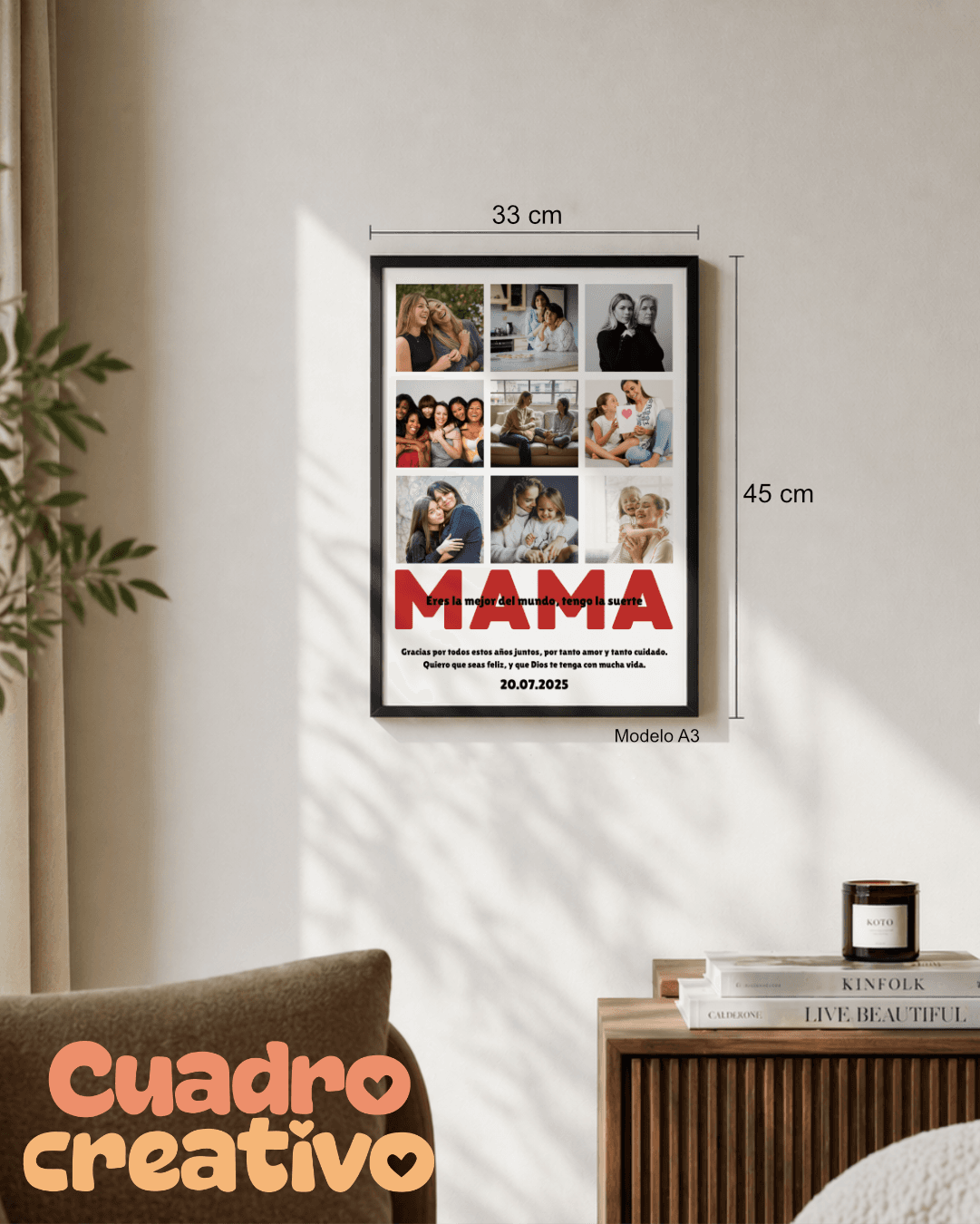 Cuadro Día de la Madre con fotos familiares