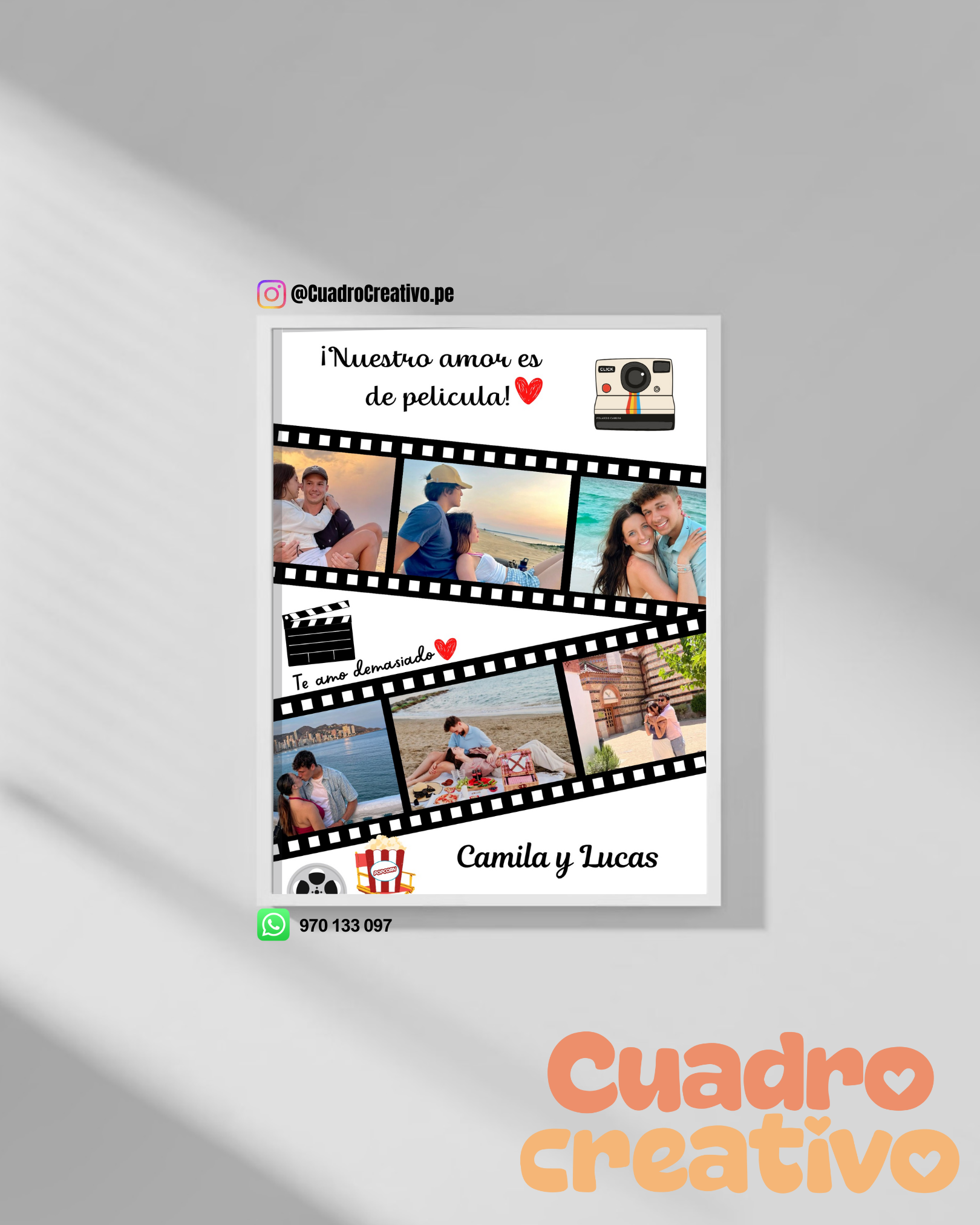 Cuadro Personalizado “Nuestro Amor es de Película”