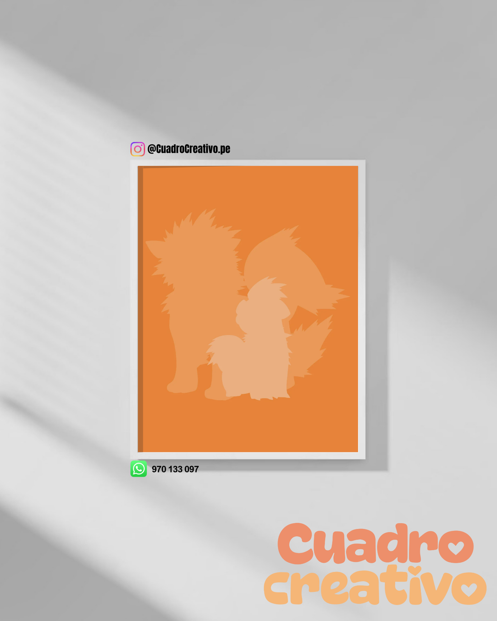 Cuadro Pokémon Growlithe & Arcanine (Fire Loyalty Edition)