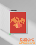 Cuadro Pokémon Charmander, Charmeleon & Charizard (Red Flame Edition)