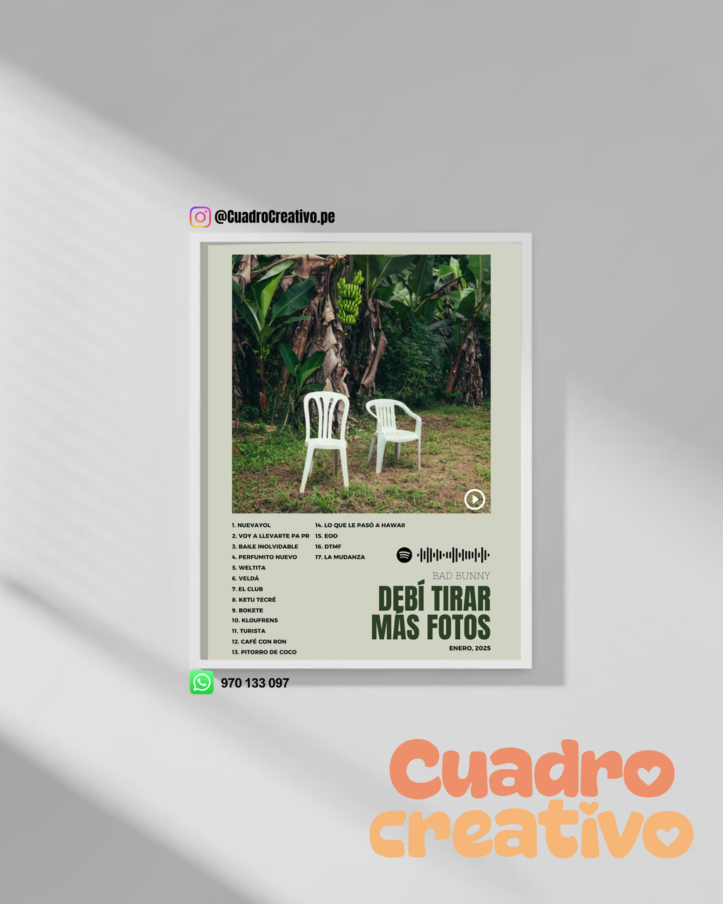 Cuadro Álbum “Debí Tirar Más Fotos” – Bad Bunny (Edición Especial)