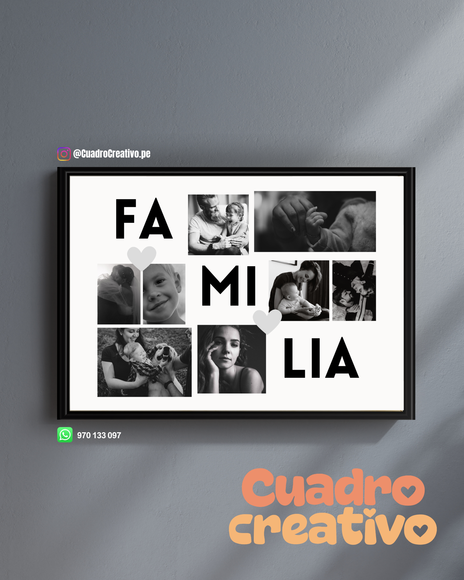 Cuadro Personalizado “Familia” – Donde Comienza la Vida y el Amor Nunca Termina