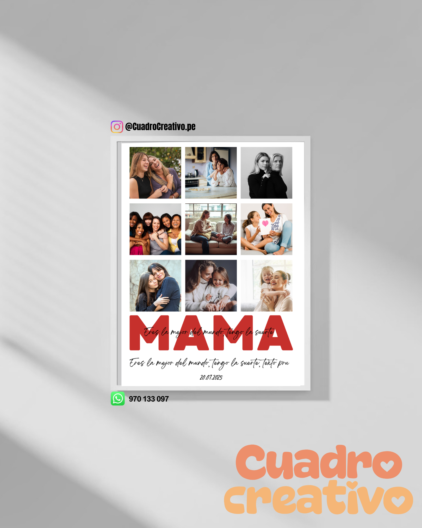 Cuadro Personalizado “Mamá” – Eres la Mejor del Mundo